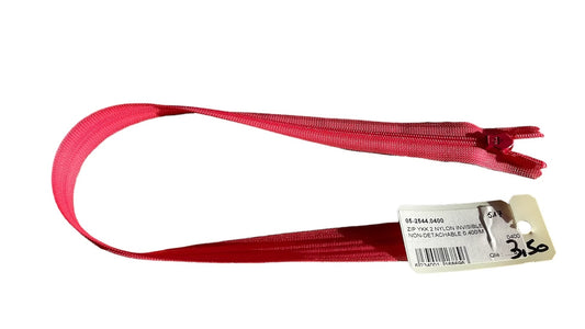 Fermeture éclair 40 cm - YKK - zip invisible fuchsia