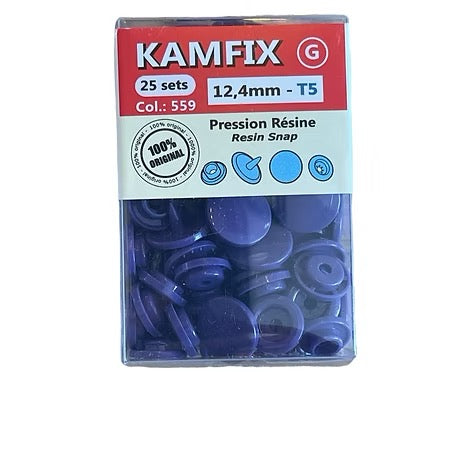 Pressions KAM résine 12,4mm violet