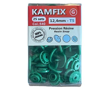 Pressions KAM résine 12,4mm vert sapin
