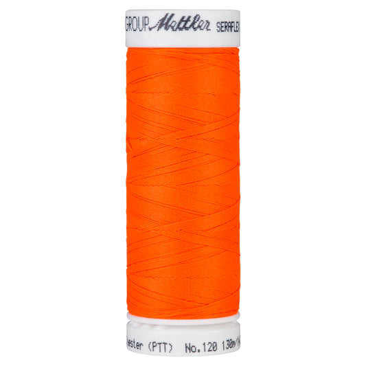 Fil à coudre élastique Seraflex Mettler 130 m -  1428 orange fluo
