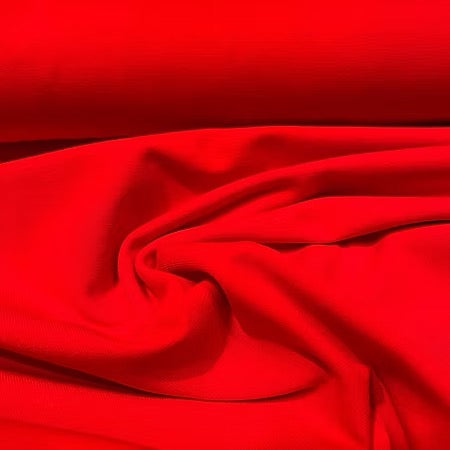 Jersey de coton uni rouge