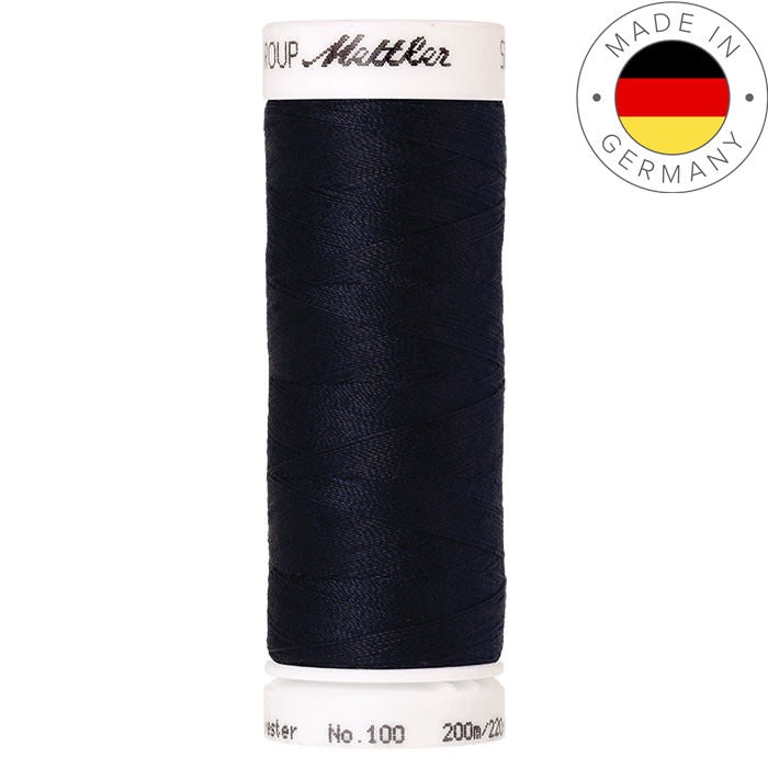 Fil à coudre Seralon Mettler 200m polyester - 0827 Bleu nuit