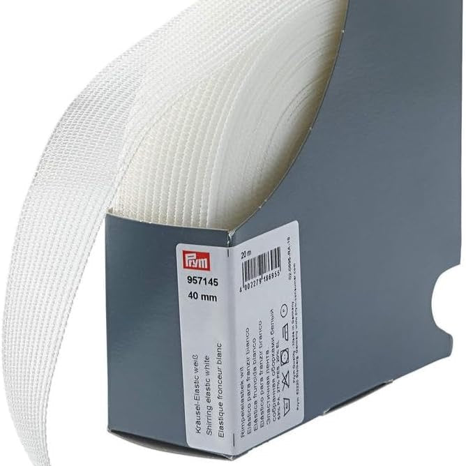 Elastique fronçeur blanc - 40mm - Prym
