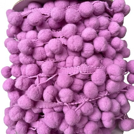 Galon à pompons violet