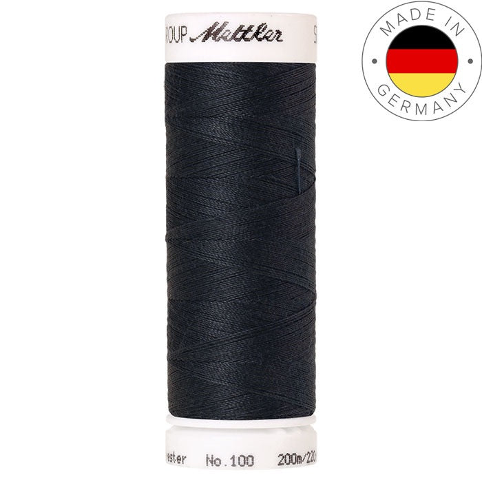 Fil à coudre Seralon Mettler 200m polyester - 1242 Gris foncé