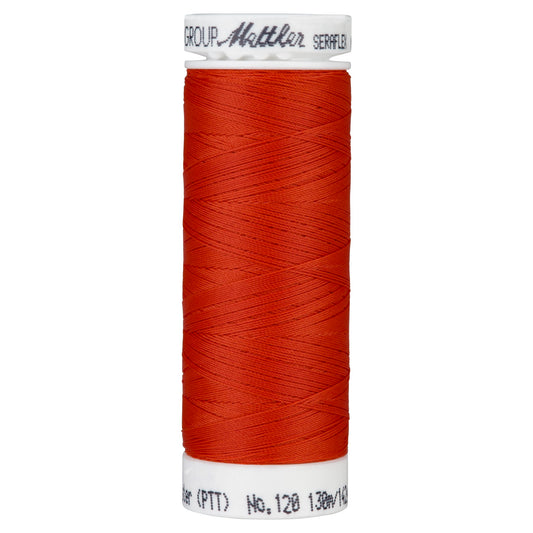 Fil à coudre élastique Seraflex Mettler 130 m -  1336 rouge orangé