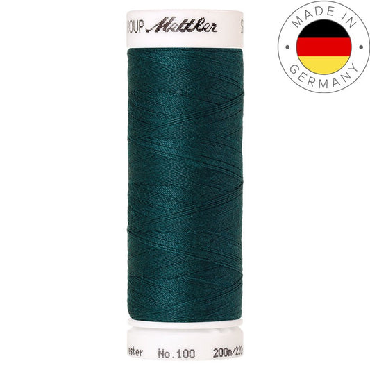 Fil à coudre Seralon Mettler 200m polyester - 0314 Bleu vert ainhoa