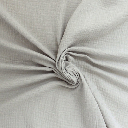 Double gaze uni gris clair