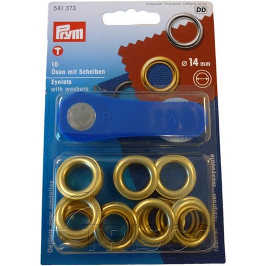 Oeillets avec rondelles - Or - Prym