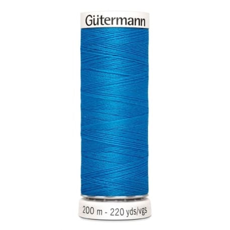 Fil à coudre gutermann polyester 200m - 386 bleu brillant