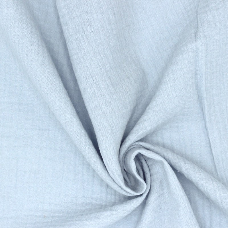 Double gaze uni bleu clair