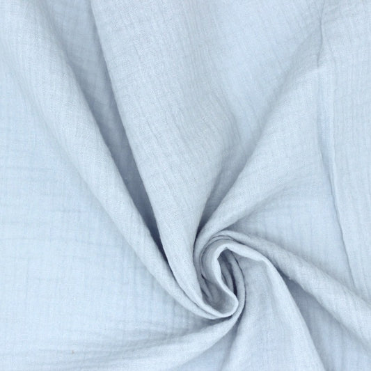 Double gaze uni bleu clair