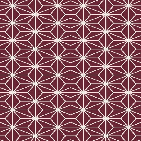 Coton enduit géométrique prune